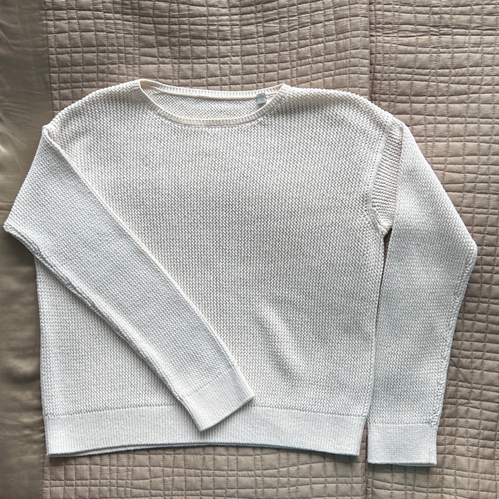 Vince cotton summer textured sweater / long sleeve top